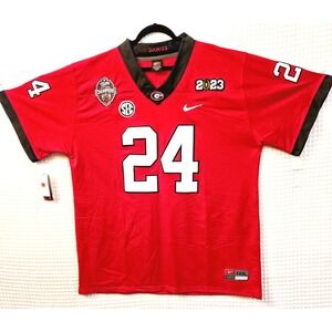 Nike Georgia Bulldogs M
Starks 24 Jersey Red MenXXXL NCAA National Champions NEW